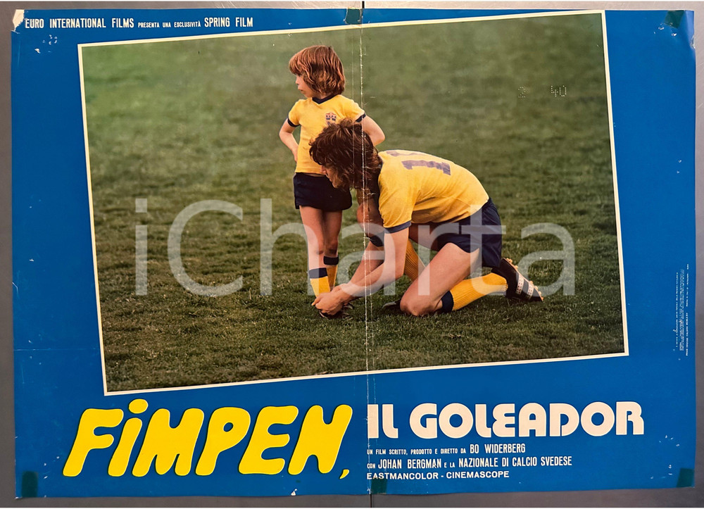 Materiale cinematografico d’epoca 1974 Bo WIDERBERG Fimpen, il goleador Johan BERGMAN Fotobusta CALCIO 4 1