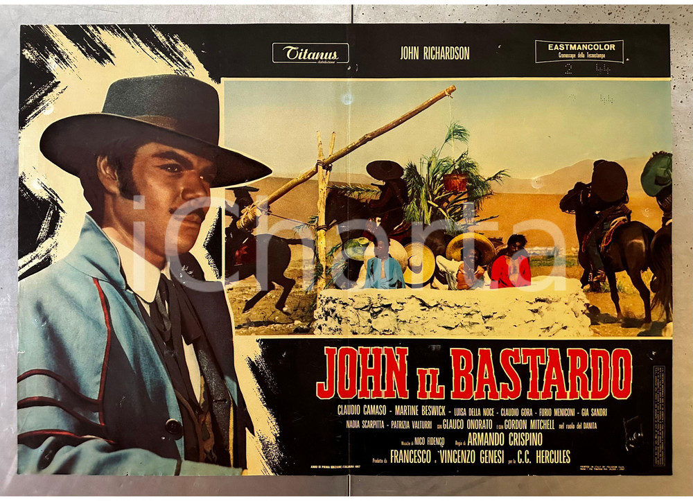 Materiale cinematografico d’epoca 1967 JOHN IL BASTARDO John RICHARDSON Claudio CAMASO Martine BESWICK Lobby card 1