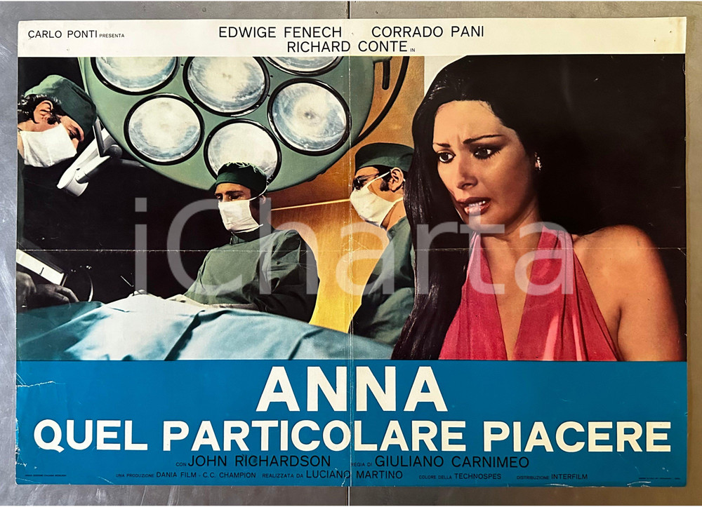 Materiale cinematografico d’epoca 1972 ANNA, QUEL PARTICOLARE PIACERE Edwige FENECH Corrado PANI Lobby card 1