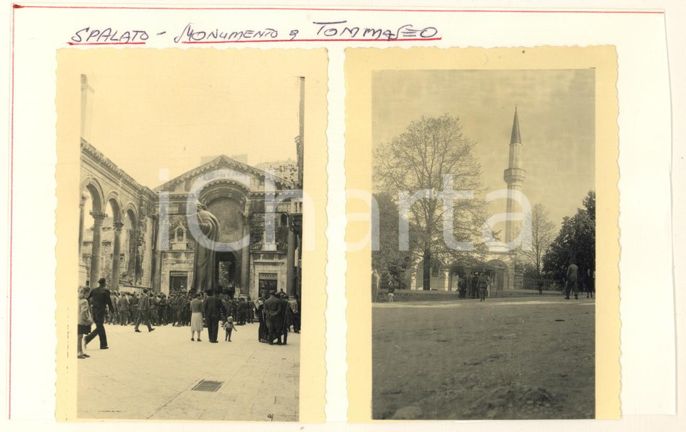 Fotografia d epoca originale 1941 WW2 SPALATO DALMAZIA ITALIANA Peristilio   Moschea Foto 1