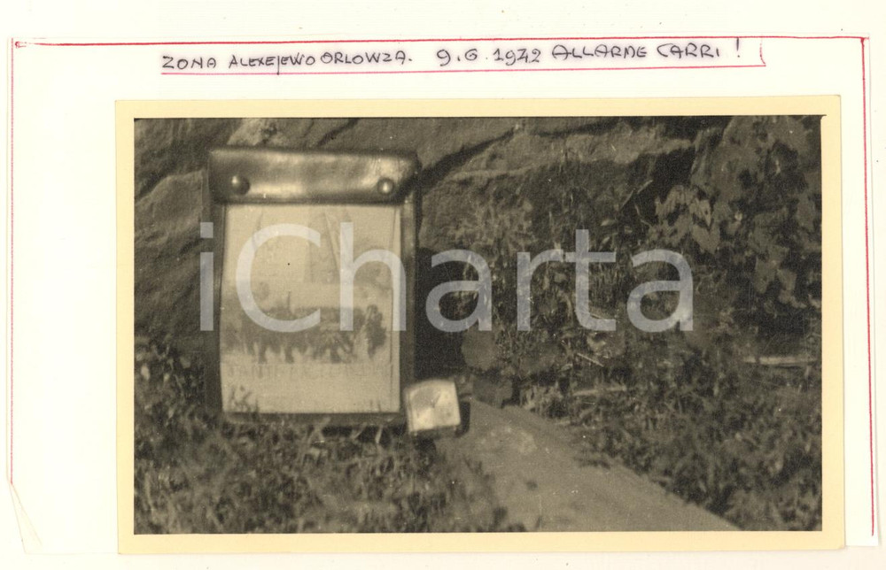 Fotografia d epoca originale 1942 WW2 ALEXEJEWO ORLOWO CROAZIA Armata italiana  Allarme carri Foto 1