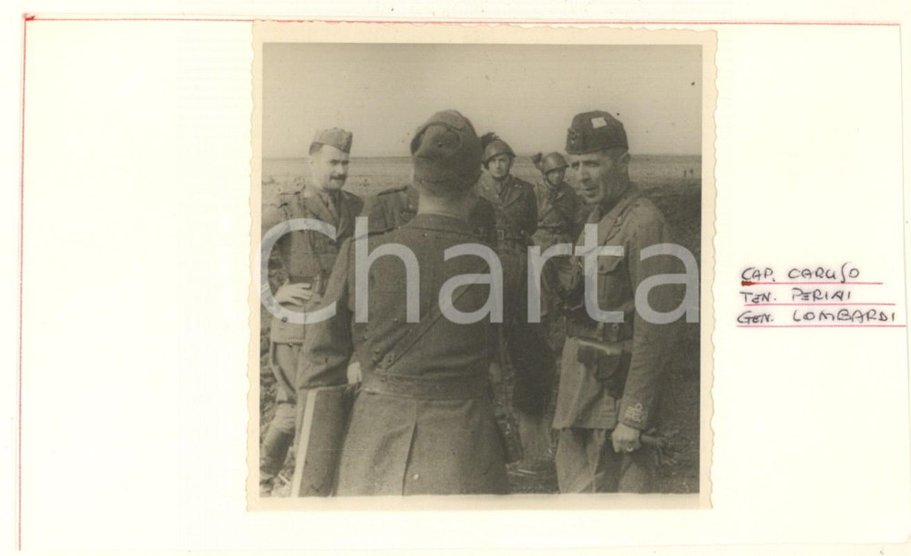 Fotografia d epoca originale 1942 WW2 ALEXEJEWO ORLOWO CROAZIA Difesa anticarro  Ufficiali italiani Foto 1