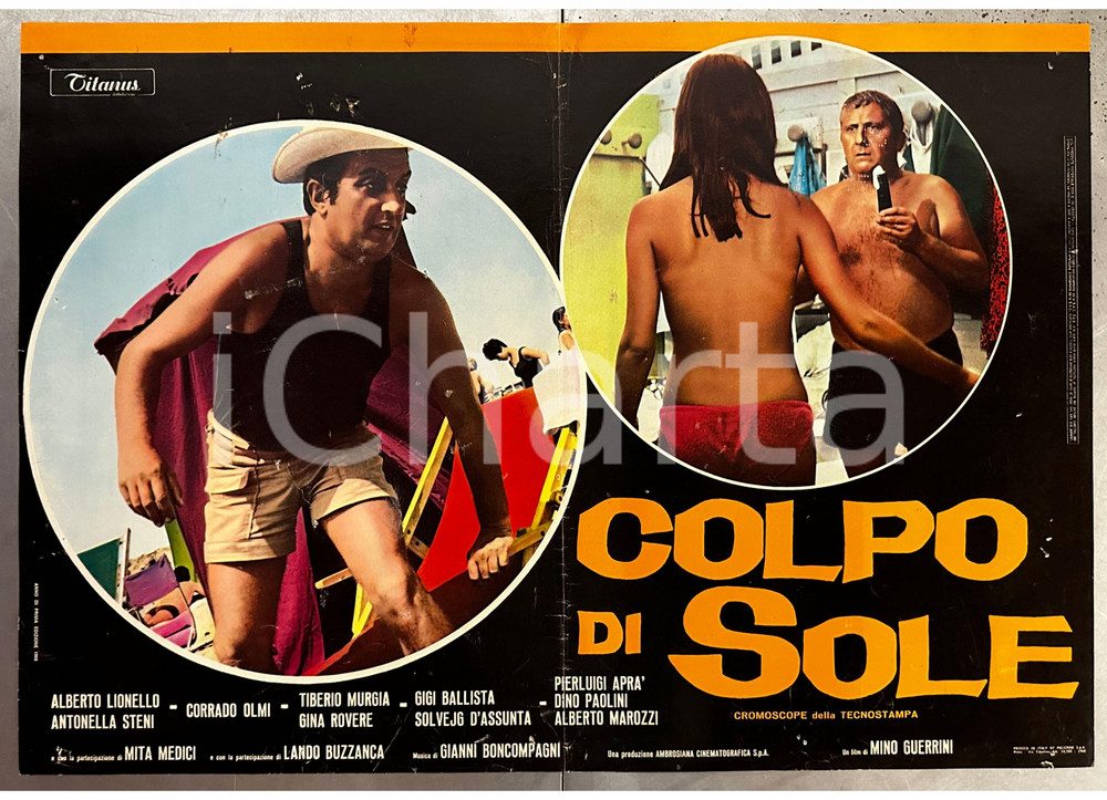 Materiale cinematografico d’epoca 1968 COLPO DI SOLE Alberto LIONELLO Antonella STENI Corrado OLMI Lobby card 1