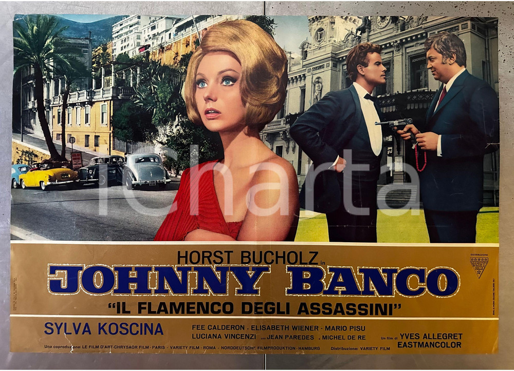 Materiale cinematografico d’epoca 1967 JOHNNY BANCO Horst BUCHOLZ Sylva KOSCINA Lobby card poster 1 1