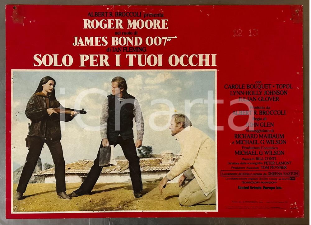 Materiale cinematografico d’epoca 1981 JAMES BOND 007: SOLO PER I TUOI OCCHI Roger MOORE John GLEN Lobby card 2 1
