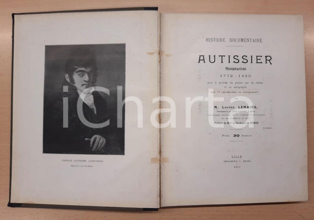 Libro, pubblicazione d epoca 1912 Lucien LEMAIRE Autissier miniaturiste 17721830 Avec 53 reproductions 1