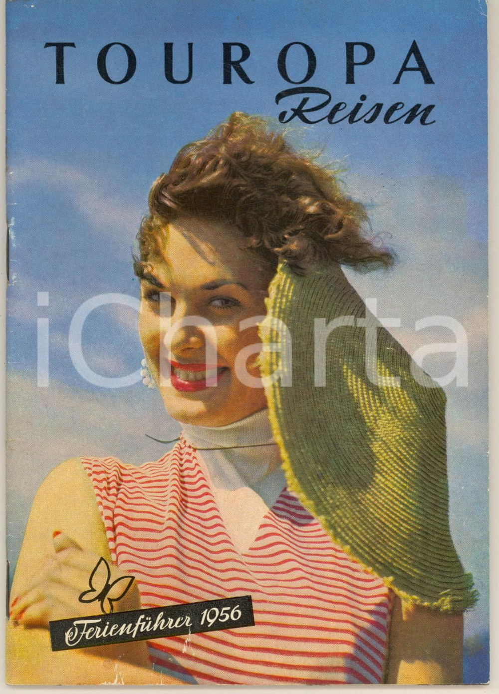 Materiale pubblicitario d’epoca 1956 TOUROPA Reisen  Itinerari di viaggio Libretto DEUTSCH 66 pp. ILLUSTRATO 1