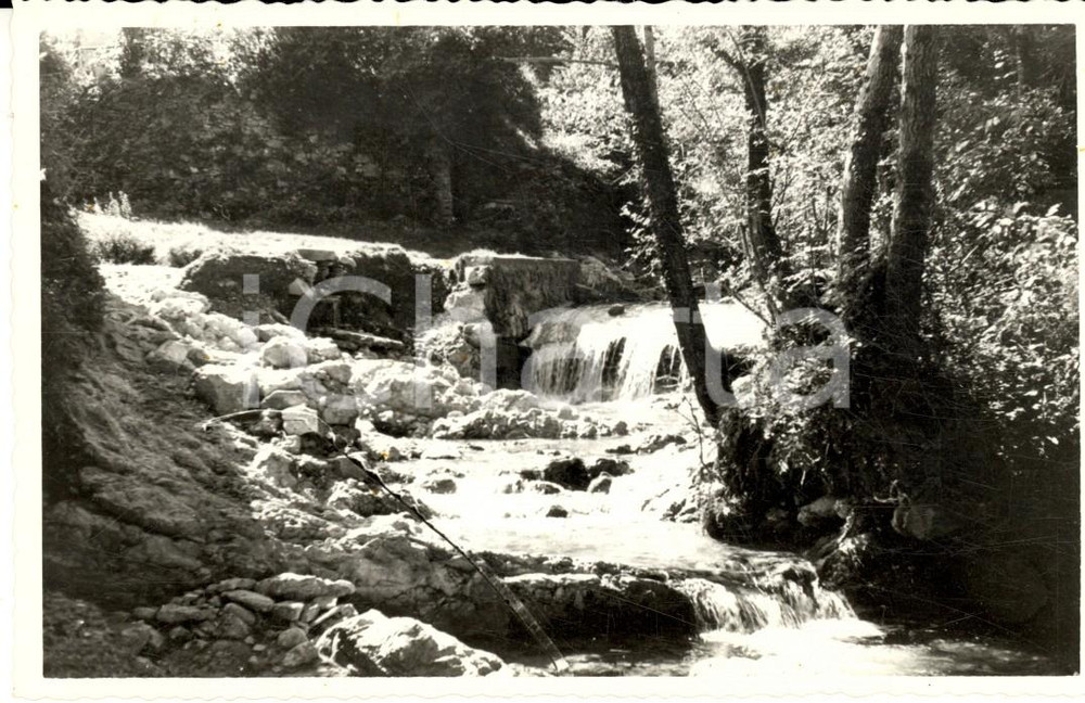 Fotografia d epoca originale 1960 ca VARESE Cascatella nei giardini pubblici Foto cartolina VINTAGE 1