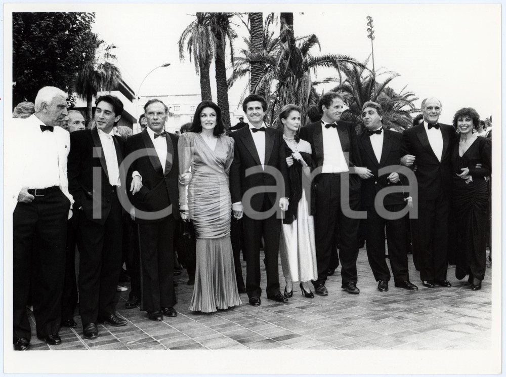 Fotografia d epoca originale 1986 FESTIVAL DI CANNES Anouk AIMEE JeanLouis TRINTIGNANT Claude LELOUCH 1 1