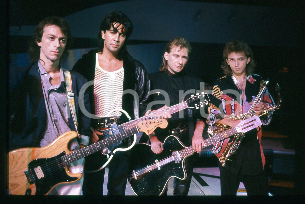 Fotografia d epoca originale 1988 MUSICA  STEVE ROGERS BAND 35mm VINTAGE SLIDE 1