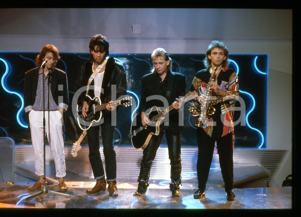 Fotografia d epoca originale 1988 MUSICA  STEVE ROGERS BAND 35mm VINTAGE SLIDE 12 1