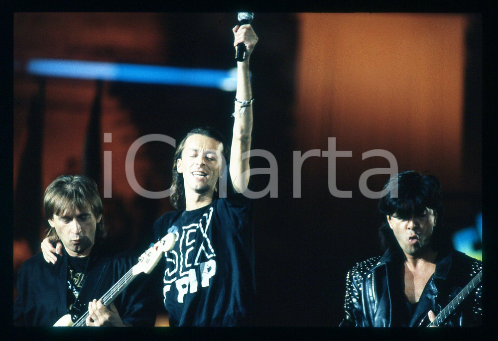 Fotografia d epoca originale 1988 VERONA STEVE ROGERS BAND al FESTIVALBAR 35mm VINTAGE SLIDE 2 1