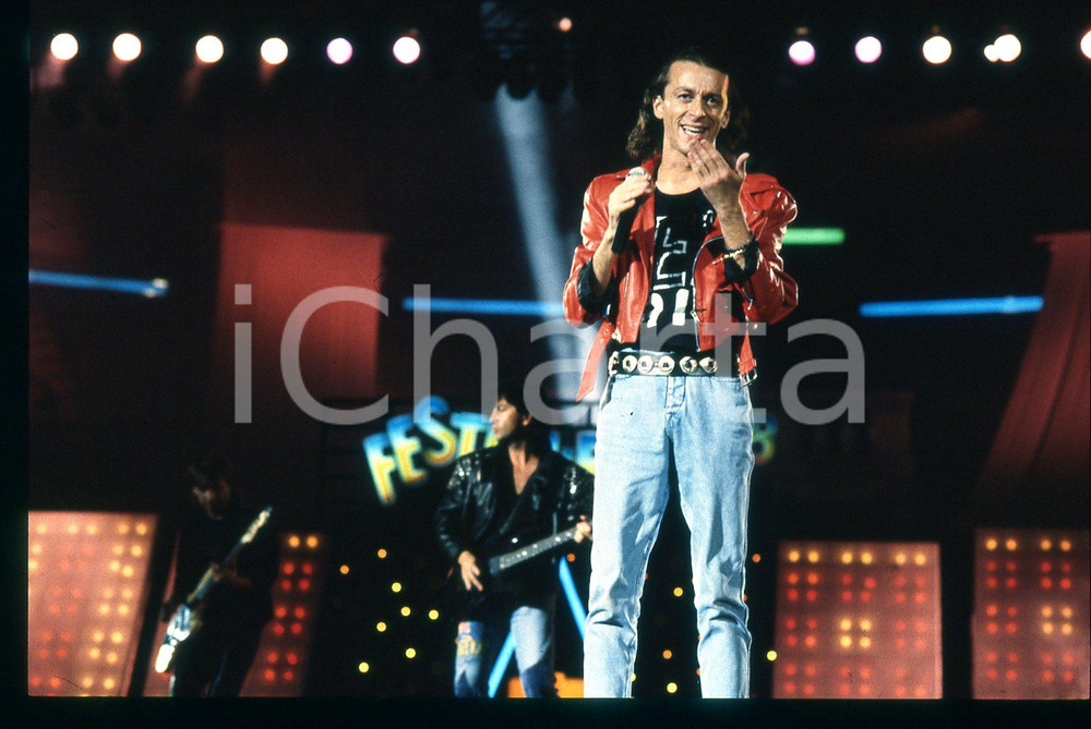 Negativo, diapositiva originale 1988 VERONA STEVE ROGERS BAND al FESTIVALBAR 35mm VINTAGE SLIDE 1