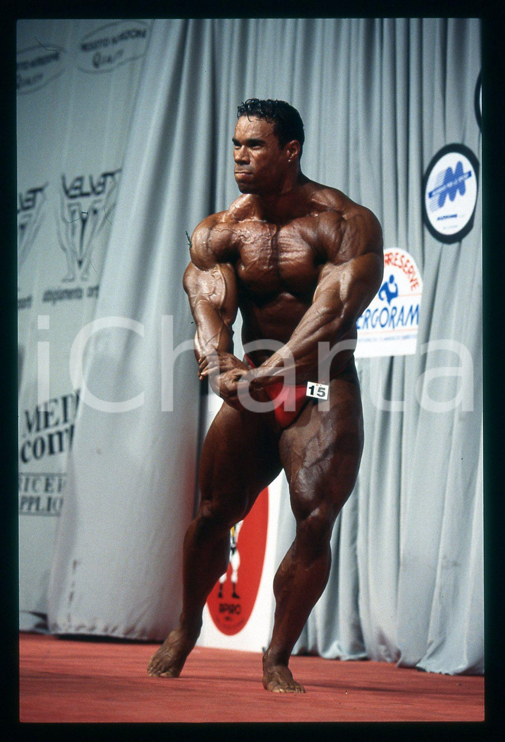 Fotografia d epoca originale 1994 MILANO  IFBB GRAND PRIX ITALY  BODYBUILDING 35mm VINTAGE SLIDE 6 1