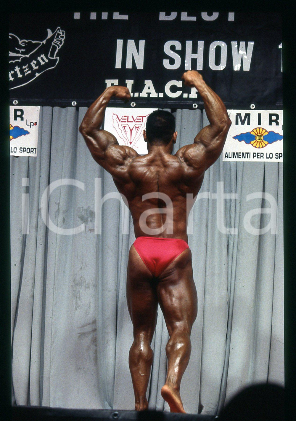 Fotografia d epoca originale 1994 MILANO  IFBB GRAND PRIX ITALY  Paul DILLETT 35mm VINTAGE SLIDE 3 1