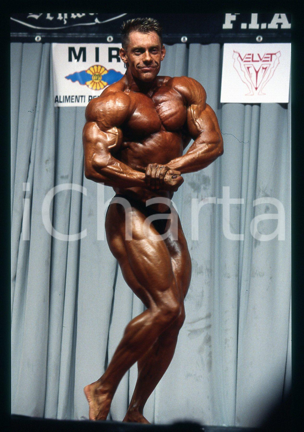 Fotografia d epoca originale 1994 MILANO  IFBB GRAND PRIX ITALY  BODYBUILDING 35mm VINTAGE SLIDE 9 1