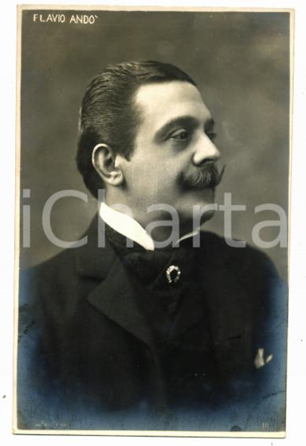 Cartolina originale da collezione 1910 ca TEATRO Flavio ANDO  Ritratto dell attore Cartolina SCIUTTO FP NV 1