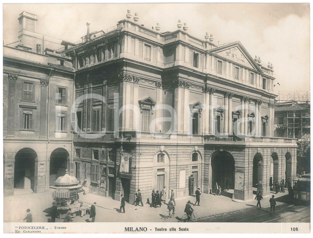 Fotografia d epoca originale 1920 ca MILANO Teatro alla Scala  Foto seriale n°106 ED. GARANZINI  TORINO 1