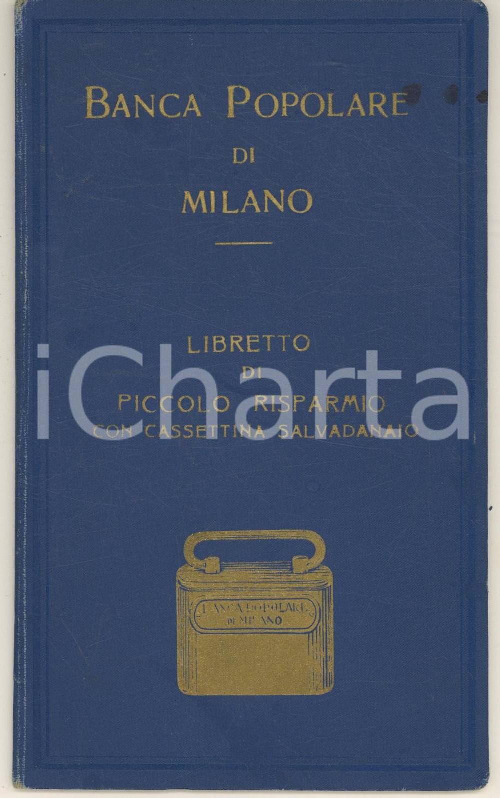 Oggetto da collezione cartaceo 1934 Banca Popolare di MILANO  Libretto piccolo risparmio con cassettina 1