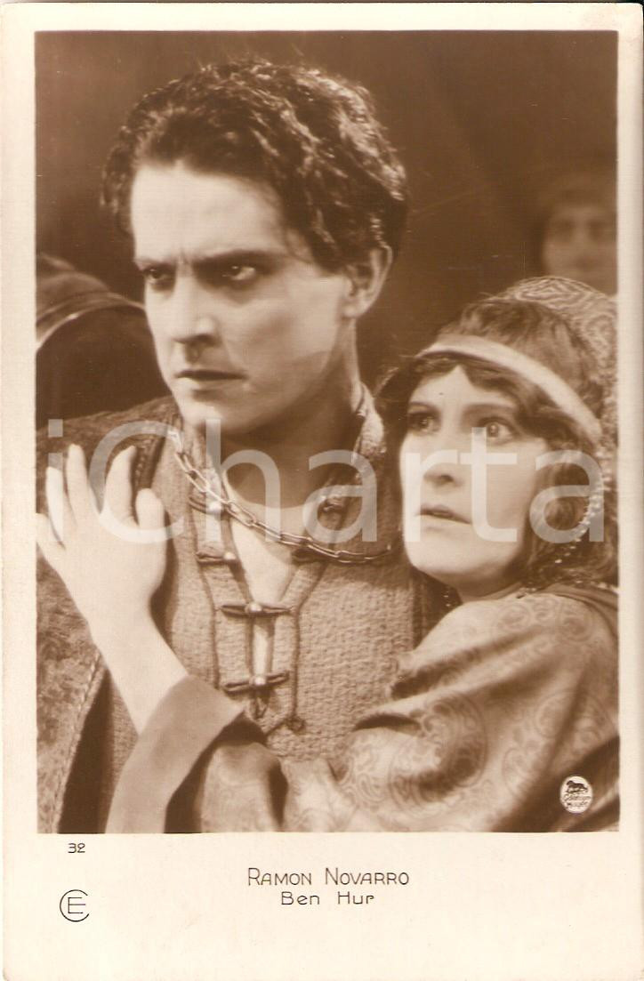 Cartolina originale da collezione 1925 CINEMA Attore Ramon NOVARRO in una scena di BEN HUR Cartolina FP NV 1