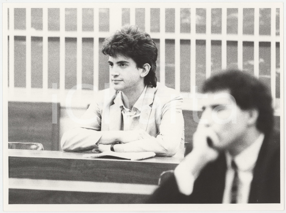 Fotografia d epoca originale 1983 MILANO Processo Walter TOBAGI  Paolo MORANDINI Foto 24x18 1 1