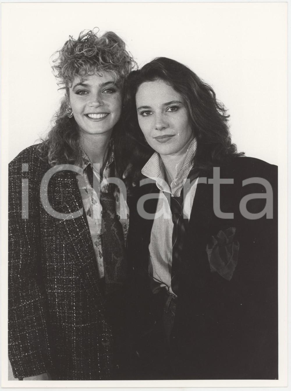 Fotografia d epoca originale 1985 ca CINEMA Attrici Giovanna MALDOTTI Valeria CAVALLI 2 Foto 1