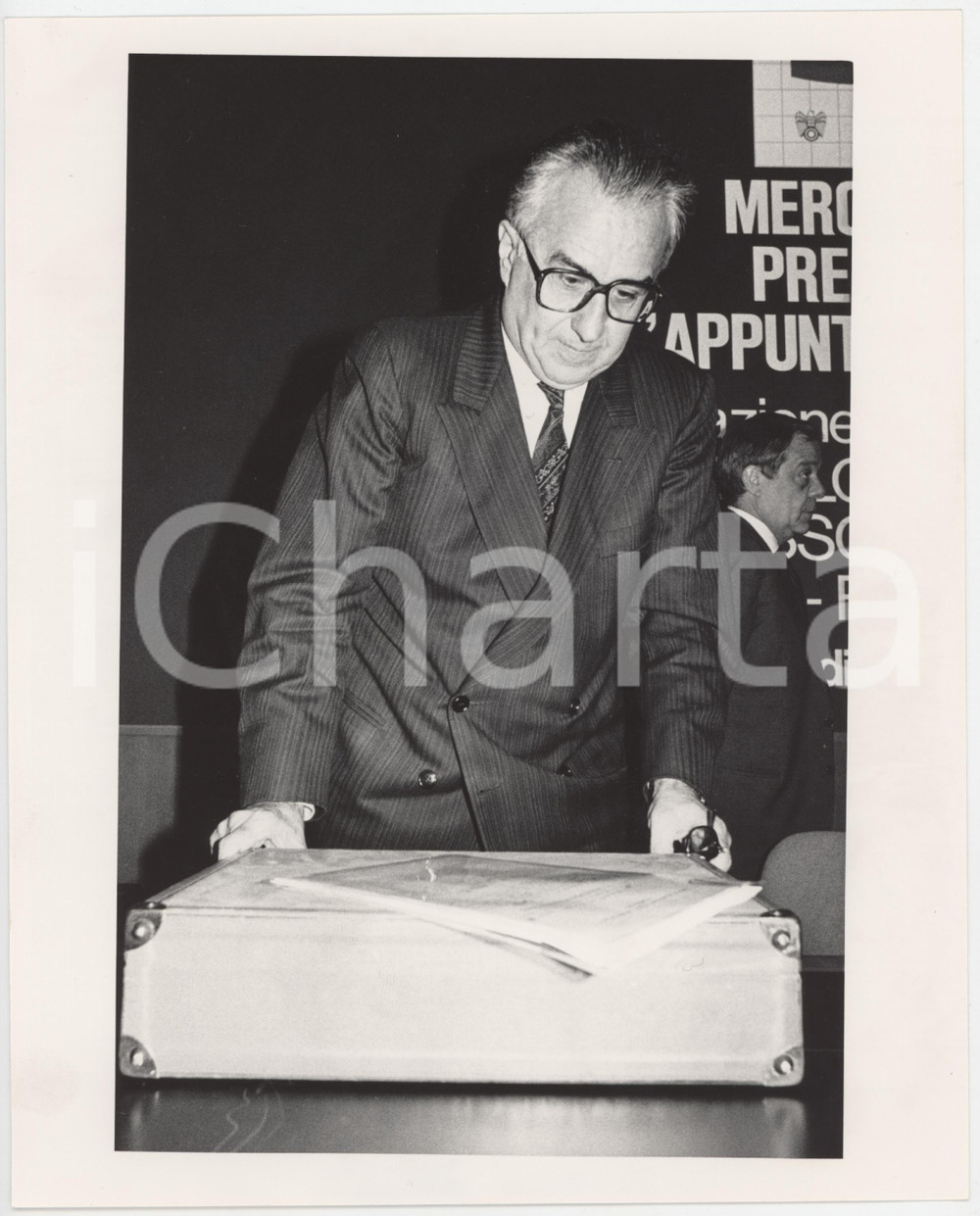 Fotografia d epoca originale 1985 ca CONFINDUSTRIA Giorgio MALERBA presidente FEDERTESSILE Foto 3 1