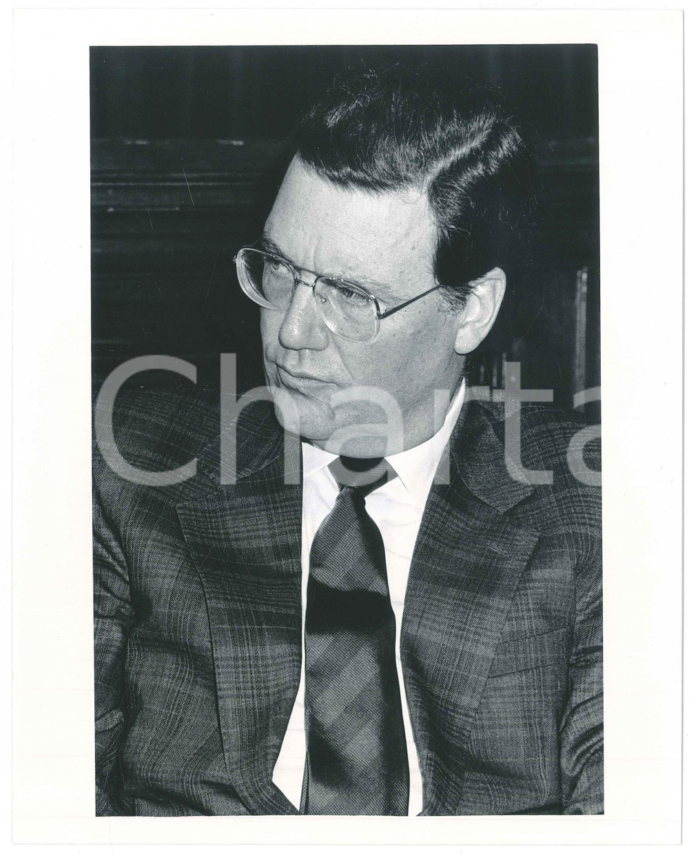 Fotografia d epoca originale 1985 ca GERMANY Gunther DEPATS Journalist at DIE WELT  Photo 20x25 cm 1