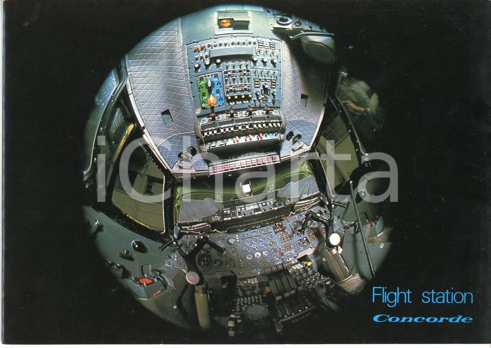Libro, pubblicazione d epoca 1975 ca CONCORDE Flight station AEROSPATIALE  BAC Publication 29x21 cm 1
