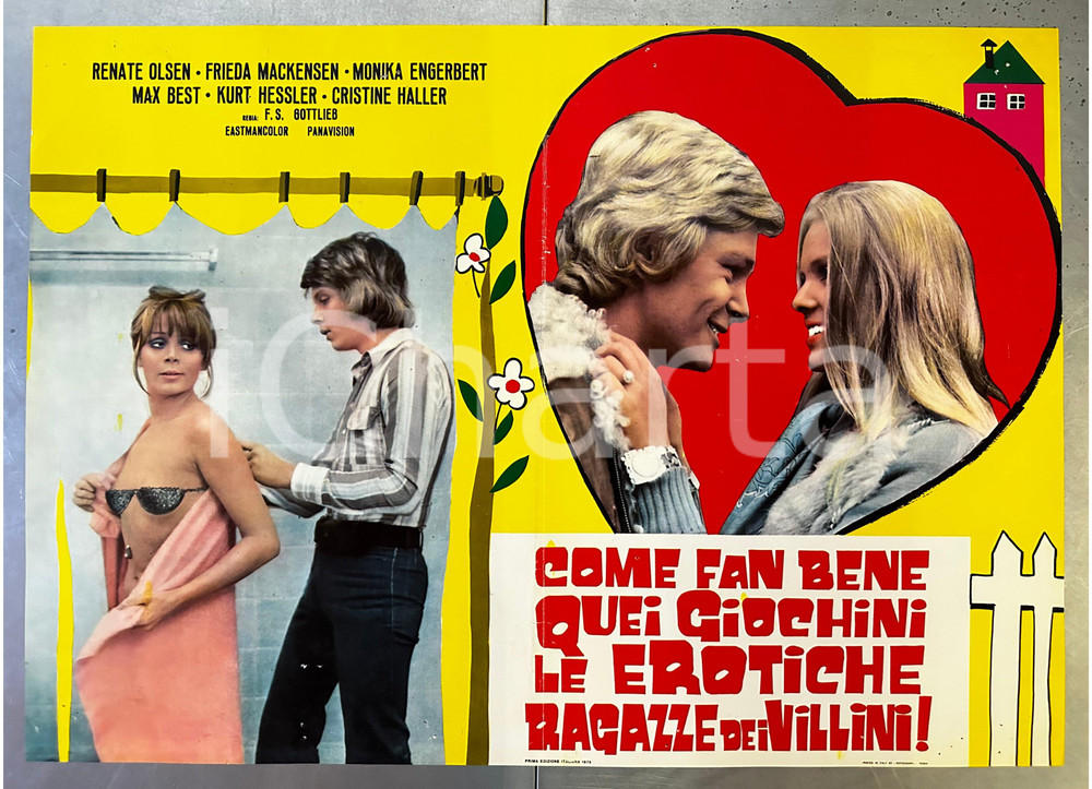 Materiale cinematografico d’epoca 1973 Franz Josef GOTTLIEB Come fan bene quei giochini Fotobusta poster EROTICO 1