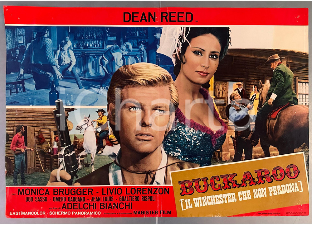 Materiale cinematografico d’epoca 1967 Dean REED Monica BRUGGER Buckaroo Fotobusta poster WESTERN 1 1