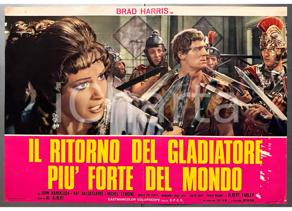 Materiale cinematografico d’epoca 1971 Brad HARRIS Il ritorno del gladiatore più forte al mondo Fotobusta 1