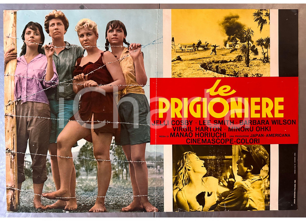 Materiale cinematografico d’epoca 1961 1968 Jelli COSBY Lee SMITH Barbara WILSON Le prigioniere Fotobusta 1