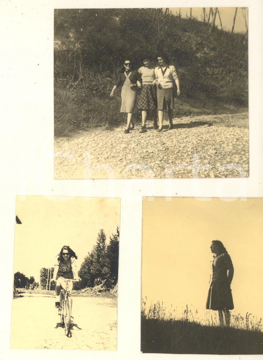 Fotografia d epoca originale Estate 1944 GRANAROLO DELL EMILIA Ragazze in vacanza Lotto 3 foto 1