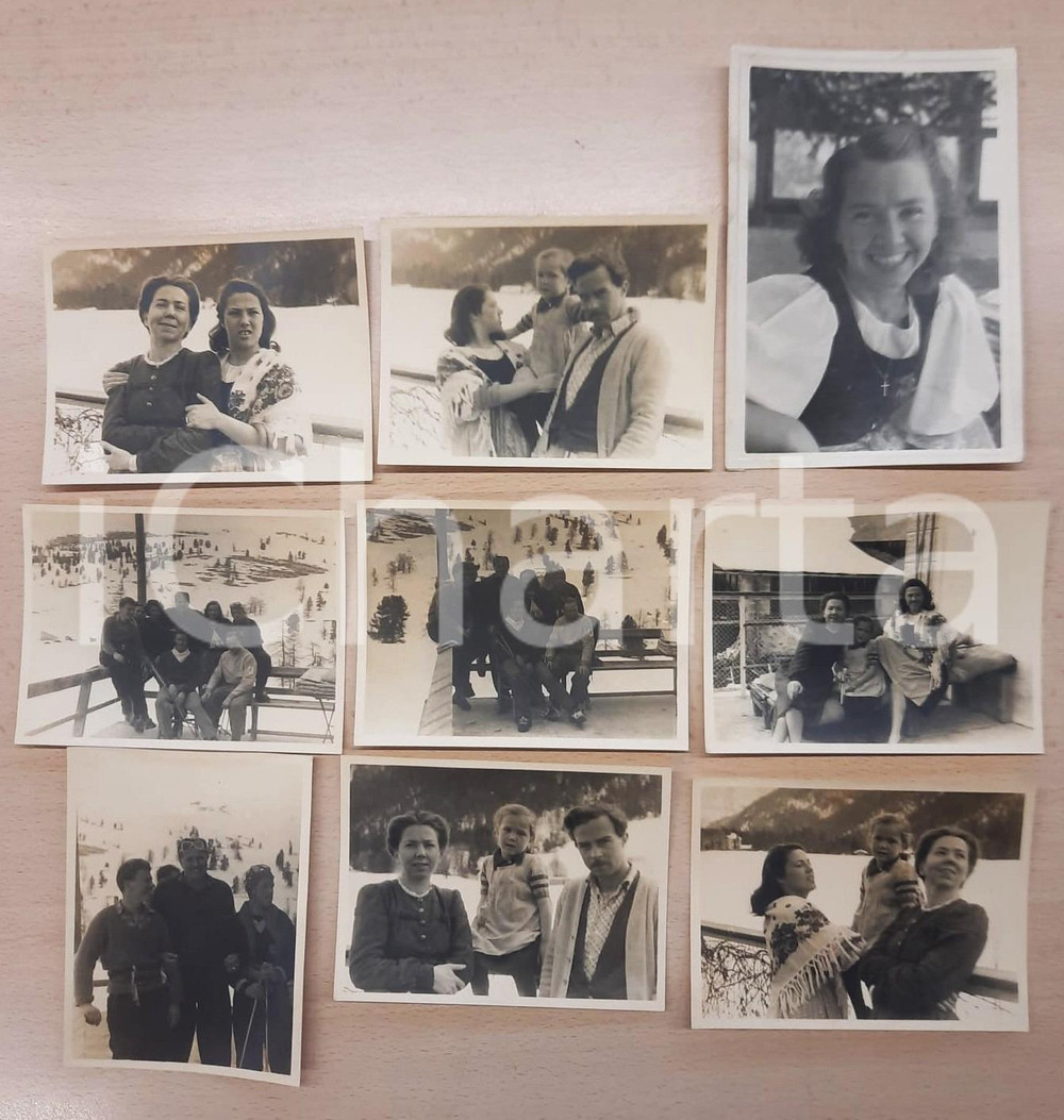 Fotografia d epoca originale 1943 SAN VIGILIO DI MAREBBE BZ Villeggianti Lotto 9 foto 14x9 cm 1