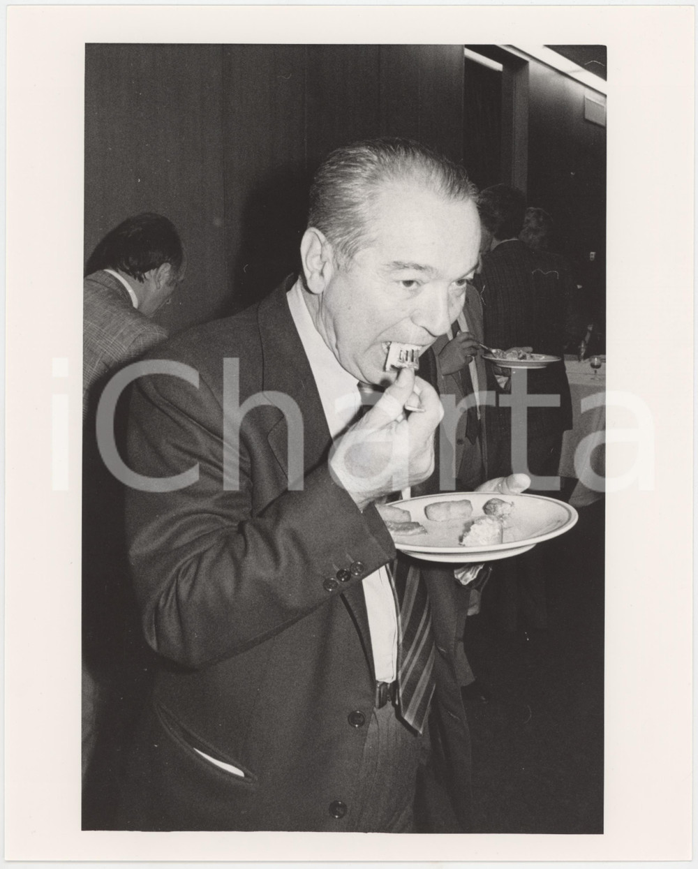 Fotografia d epoca originale 1985 ca POLITICA  PCI  Eugenio PEGGIO a un evento  Ritratto Foto 3 1