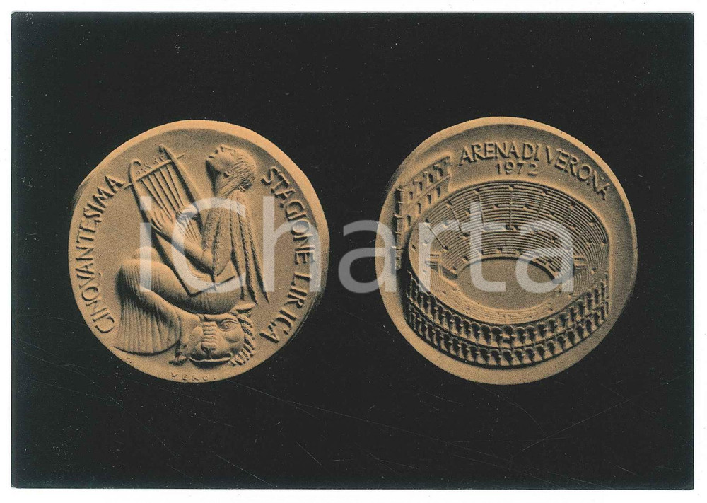 Cartolina originale da collezione 1972 STORIA POSTALE  ARENA DI VERONA  50 Stagione Lirica  Cartolina FDC 1