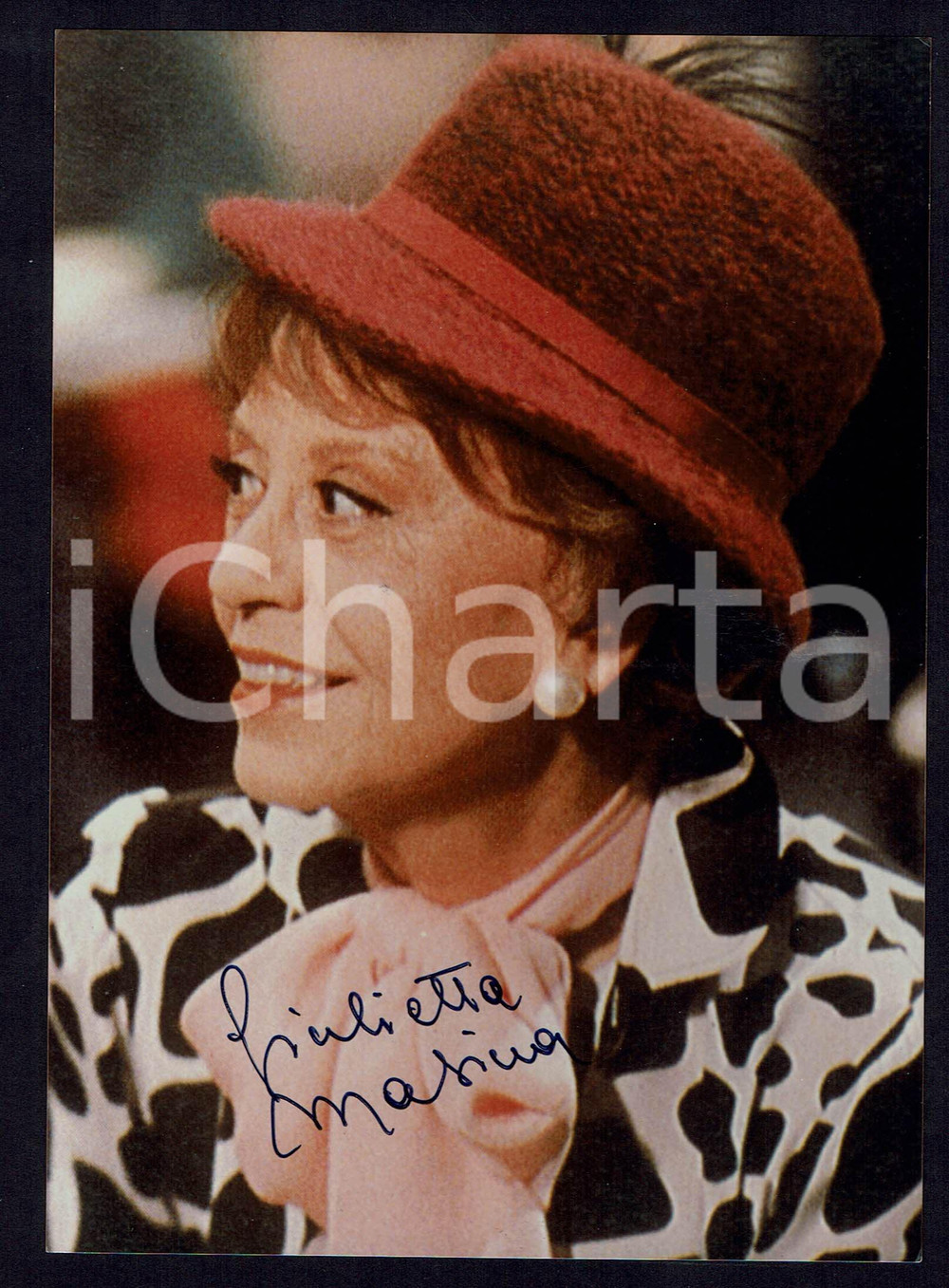 Autografo originale 1990 ca CINEMA Giulietta MASINA Autografo su fotografia 1