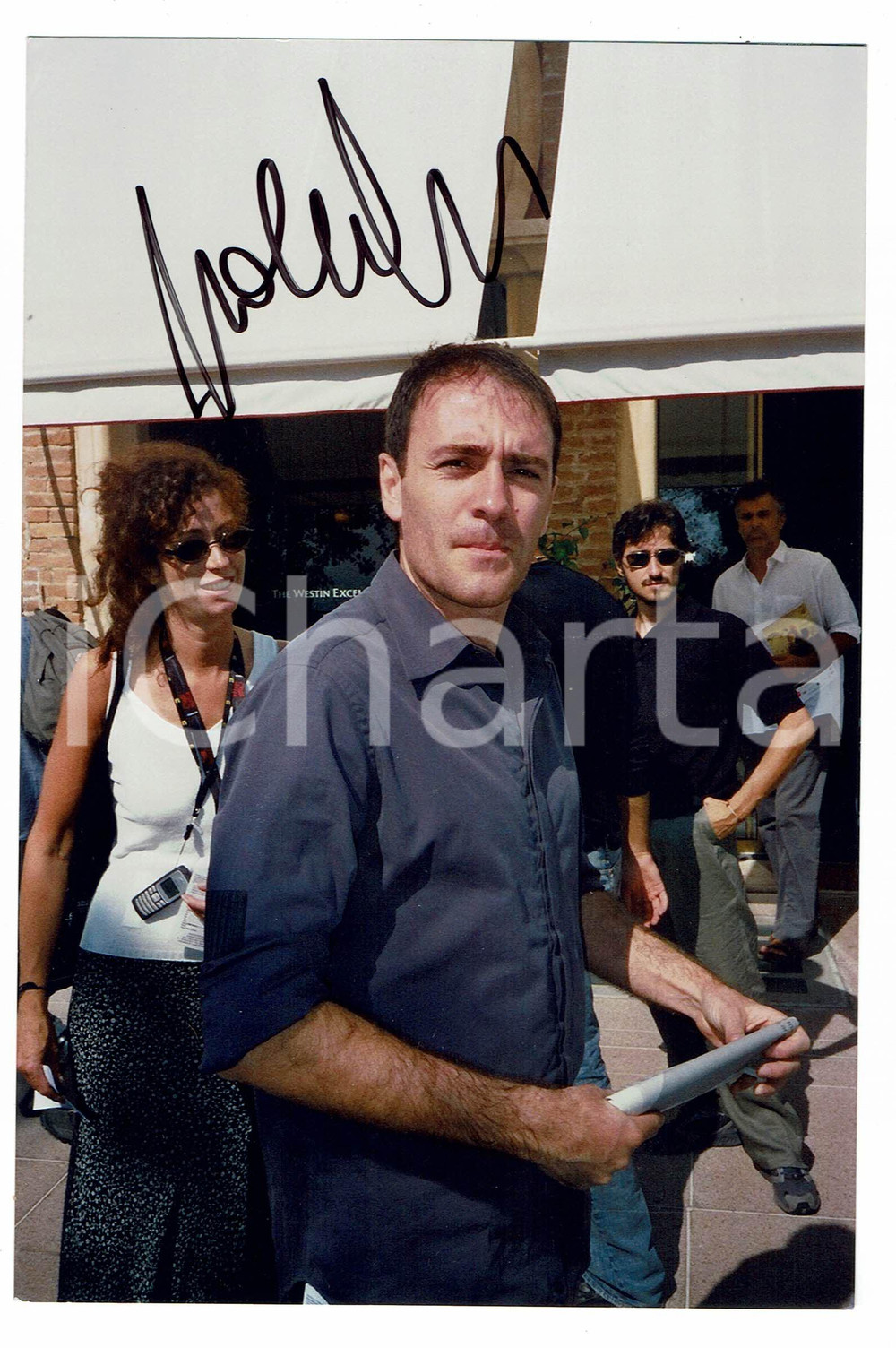 Autografo originale 2004 CINEMA Valerio MASTANDREA Autografo su fotografia 12x19 cm 1