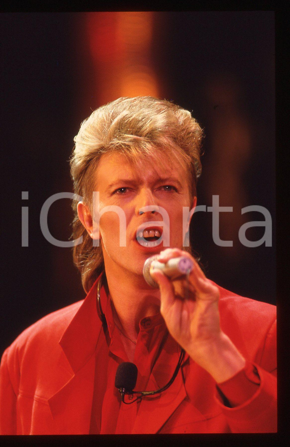 Fotografia d epoca originale 35mm vintage slide 1987 MILANO David BOWIE Concerto GLASS SPIDER TOUR 1