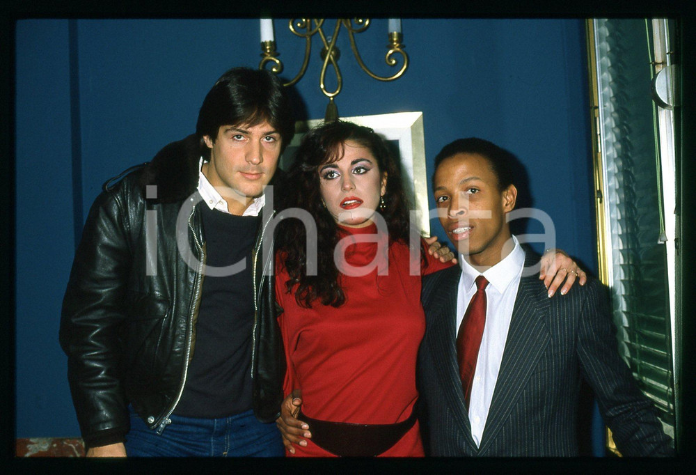Fotografia d epoca originale 1984 MILANO  Patricia MOORE Tom HOOKER Russell RUSSELL 35mm VINTAGE SLIDE 3 1