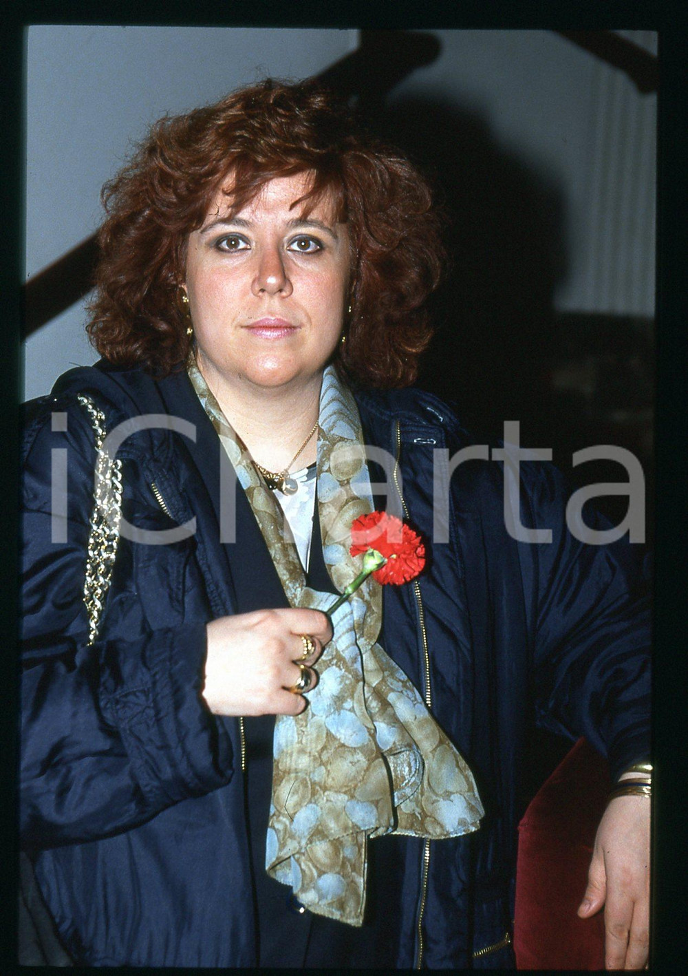 Fotografia d epoca originale 1990 ca MILANO  Daniela FERRÈ Ritratto del politico PSI 35mm VINTAGE SLIDE 1