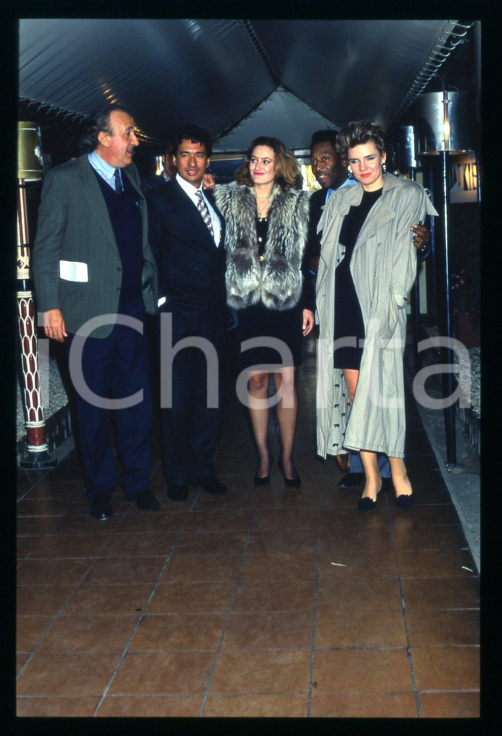 Fotografia d epoca originale 1985 ca ROMA PELÈ EDSON ARANTES do NASCIMENTO al JACKIE O  35mm VINTAGE SLIDE 4 1