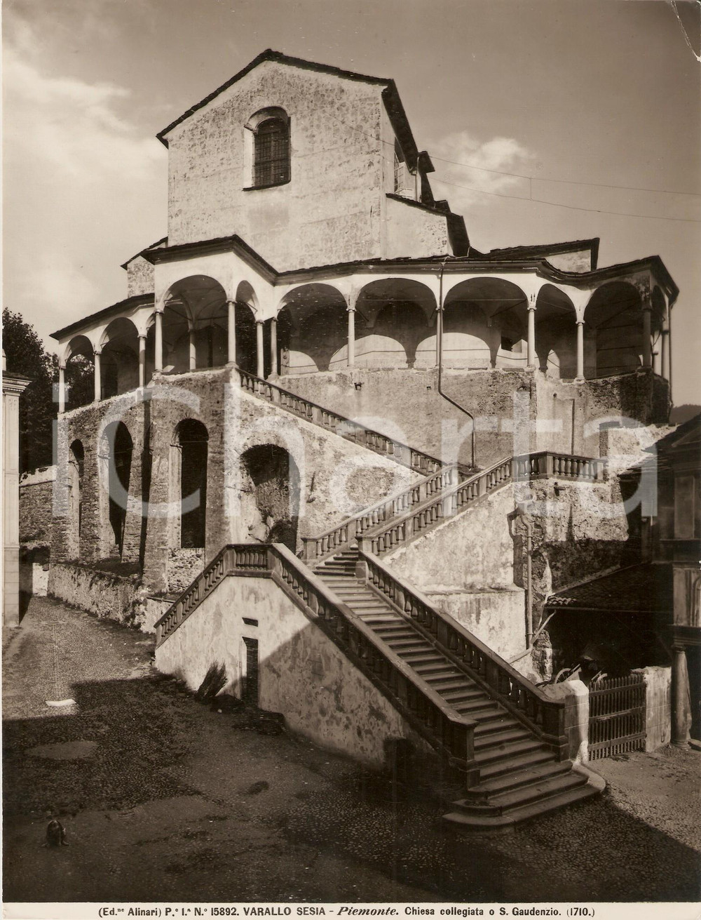 Fotografia d epoca originale 1935 ca VARALLO SESIA Collegiata di San Gaudenzio Foto artistica ALINARI 20x25 1