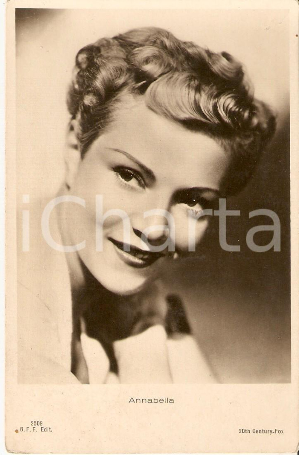 Cartolina originale da collezione 1937 CINEMA Ritratto dell attrice ANNABELLA  Cartolina FP NV 1