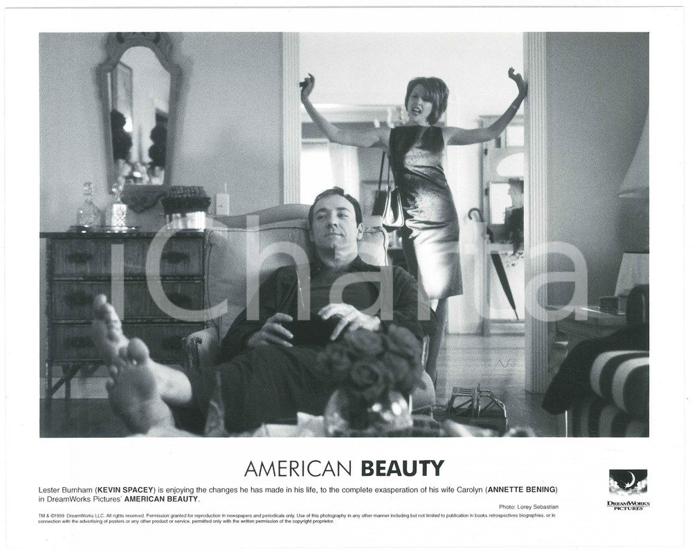 Fotografia d epoca originale 1999 AMERICAN BEAUTY Kevin SPACEY Annette BENING Foto 24x18 cm 1