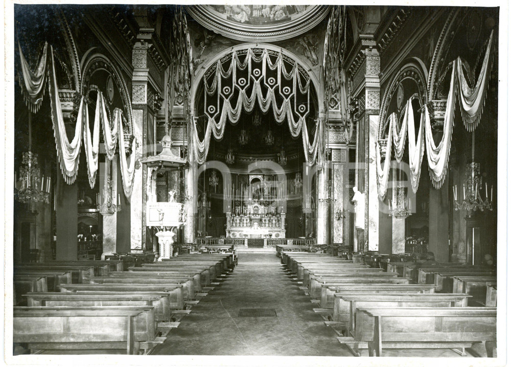 Fotografia d epoca originale 1931 TORINO Chiesa SANTISSIMI ANGELI CUSTODI  Interno Foto OTTOLENGHI 1