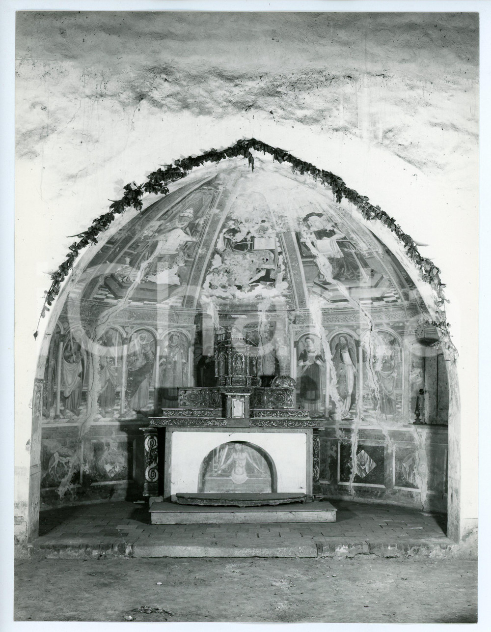 Fotografia d epoca originale 1965 ca BIZZOZERO Via Fratelli De Grandi  Abside Chiesa di Santo Stefano  Foto 1