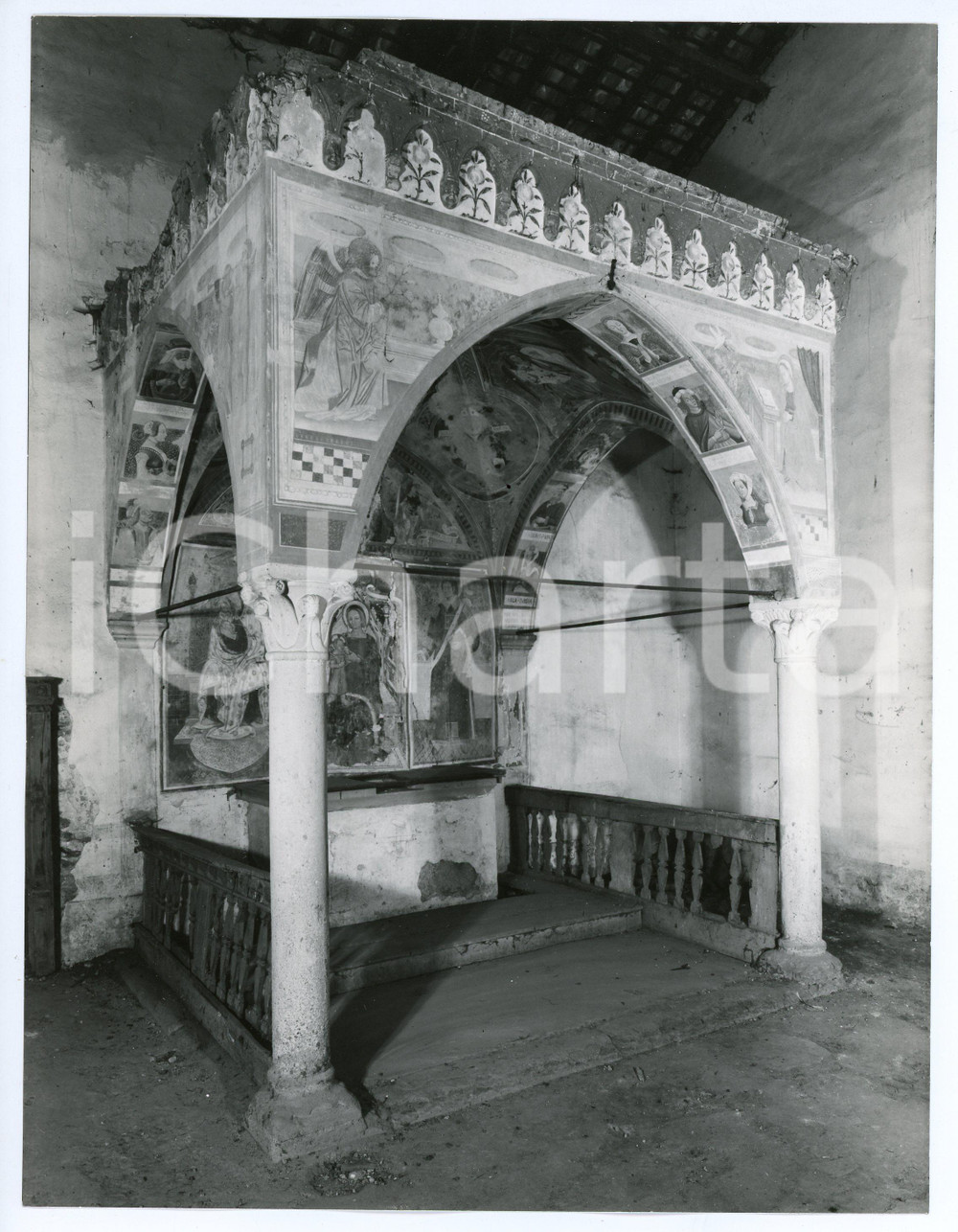 Fotografia d epoca originale 1965 ca BIZZOZERO Chiesa di Santo Stefano  Tabernacolo della Vergine  Foto 1