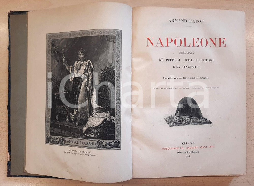 Libro, pubblicazione d epoca 1896 Armand DAYOT Napoleone nelle opere de  pittori degli scultori degl incisori 1
